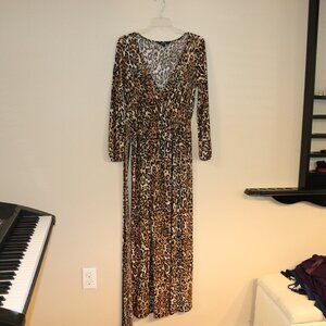 New Expresso Animal Print Maxi Dress Size M